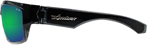 Miniatura 4 de BOMBER Lentes de sol de seguridad para hombre, marco de cristal de 2 tonos con lente de espejo verde, compatible con z87, protección UV, lente de