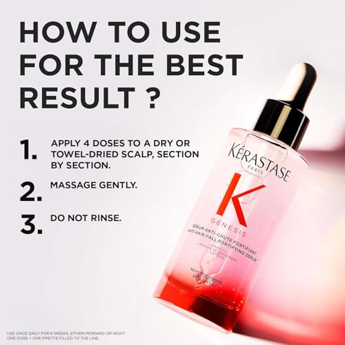Image of Kerastase Genesis Anti-Hair Fall Serum 90ml | Hair Serum for Hair Fall Control | Strengthens Hair | Infused with Aminexil 1.5%, Ginger Root & Caffeine