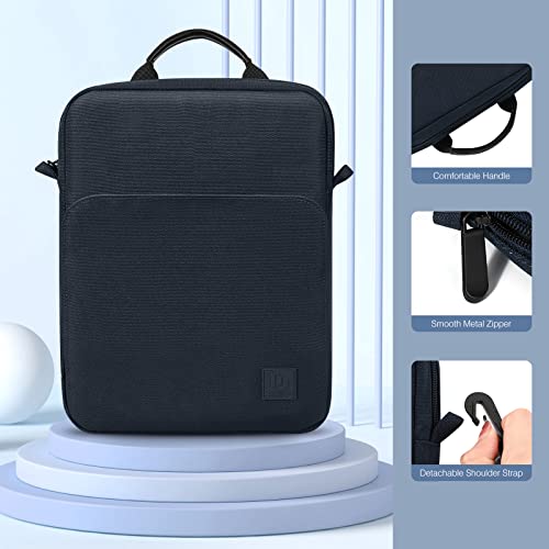 Image of Dadanism 9-11 Inch Tablet Sleeve Bag Carrying Case with Shoulder Strap for iPad (A16) 11 inch, iPad 10th Gen 10.9 inch, iPad Air M4 /Pro M5 11 inch, iPad 9 /8 /7th 10.2 inch, Galaxy Tab A11+ Plus 11 inch, Dark Blue