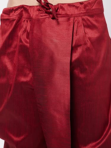 Image of VASTRAMAY Men's Silk Blend Printed Kurta And Dhoti Set Vasmk001Ndtmother