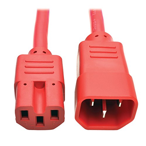 Tripp Lite 6Ft Heavy Duty Computer Power Extension Cord 15A, 14 Awg, C14 To C15, Red 6'(P018-006-Ard) #TOP14