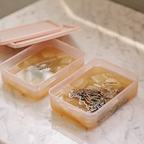 Dr.hows Yu Cold & Freezer Container Stackable Portable Freezer Storage Containers, Meal Prep, Lunch For Child, Microwave Safe, Bpa-Free (12 Compartment Container - Light Pink) #TOP4