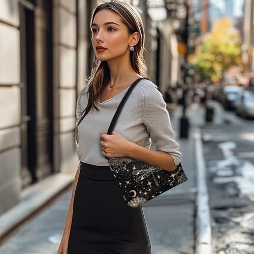 Image of Handbag for Women Leather Underam Shoulder Bag with Zipper Fashion Work Purse Waterproof Travel Wallet
