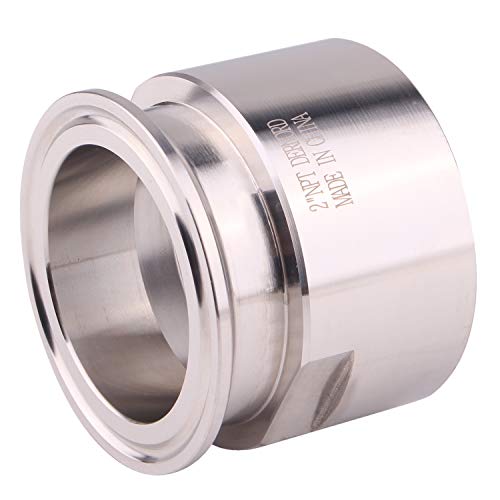 Dernord 2'' Tri Clamp Adapter To 2 Inch Fnpt Thread Ferrule Sanitary Pipe Fitting #TOP3