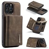 [Fortgeschrittene Materialien]:Diese iPhone 13 Pro Max hülle, Retro Leder Material Design macht diese Brieftasche Fall bequem zu berühren und zu greifen.
