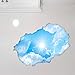 Stickers adhésifs Effet 3D | Sticker Autocollant Ciel et Soleil- Décoration murale trompe l'œil Chambre et Salon - 60 x 90 cm