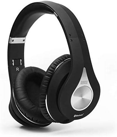 August EP640 Bluetooth v4.1 aptX NFC Headphones - Over-Ear Stereo Headset (Black)