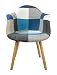ArtDesign FR Conjunto de 2 Multicolor Patchwork Sillón Tela de Lino Ocio...