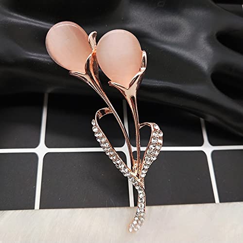 Broche Fleur Strass Pour Femme - Accessoire Brillant En Alliage Pour Manteau, Robe Ou Sac