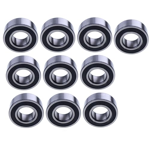 JEENDA 10PCS Double Row Angular Contact Ball Bearings 5206-2RS Seals Bearings 30mm Bore x 62mm OD x 23.8mm Width by JEENDA - Used condition - Image 2