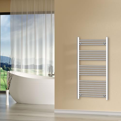 Gulfstream Komfort Badheizkörper 1150 x 600 mm in Chrom gerade Hochwertiger Handtuchheizkörper Handtuchwärmer