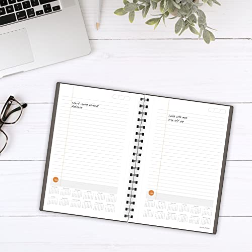 Planning Notebook By At-A-Glance, Undated, 5-1/2" X 9", Small, Plan. Write. Remember, With Reference Calendars, Gray (70621030) #TOP1