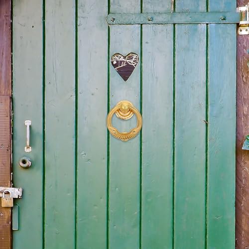 Aldaba para puerta de diseño vintage dorado en aleación de zinc resistente 7
