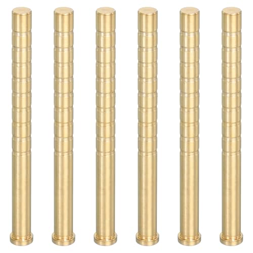 PATIKIL 250 Grain Archery Arrow Brass Insert, 6 Packs Insert Screw Copper Brass Arrow for .244/6.2mm Carbon Arrows