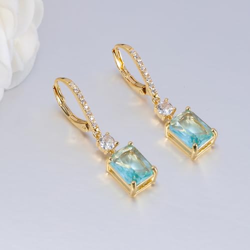 CiNily Leverback Earrings for Women Rectangular-cut Drop Dangle Earrings by CiNily - Used condition - Image 5