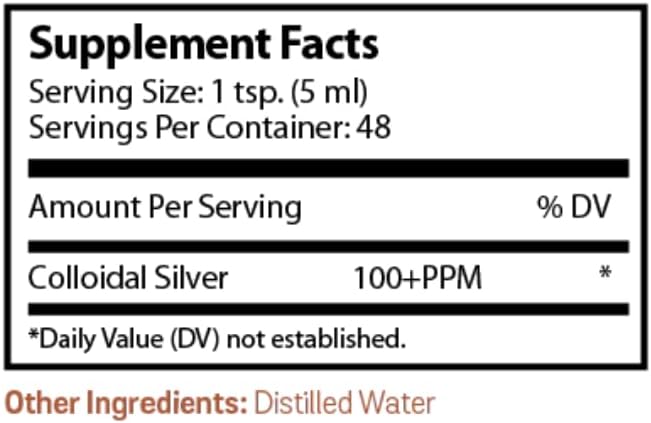 Vista 2 de Natures Cue Plata coloidal, 100 PPM, 8 onzas líquidas, Kosher, Pascua