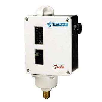DANFOSS 017-525566 AUTO Reset, Differential 1.2-4 BAR, IP66, MAX Working Pressure 22 BAR, Pressure Connection Size 3/8 INCH, Pressure Connection Type G, Switch, Regulation Range 4-17