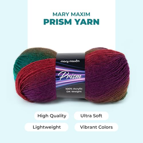 Image of Mary Maxim Prism Yarn, Acrylic Multicolor DK Yarn 290 Yards, Autumn Mist | Ombre Yarn, 3 Weight, Machine Wash, For Knitting and Crochet, Create Baby Items, Blankets, Afghans, Clothing Variegated Yarn