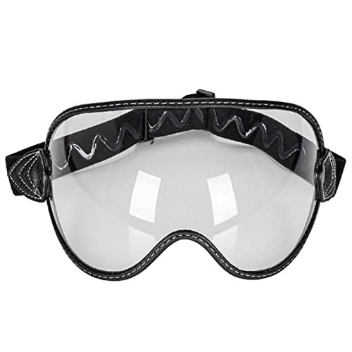 Motocicleta Visera for casco, visera for casco de motocicleta, gafas protectoras contra rayos UV, lente compatible con casco de bicicleta, máscara facial, lente protectora for los ojos (té)(Transparen