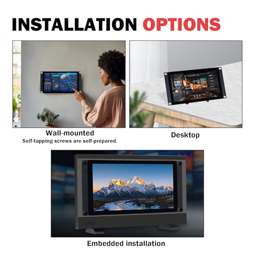 Image of GeeekPi 9 inch 1280x720 LCD Touch Screen 3U Rack Mount Monitor for DeskPi RackMate T0 /T1 /T2 /T0 Plus /T1 Plus /TL1 Server Cabinet and 10 inch Mini Server Rack
