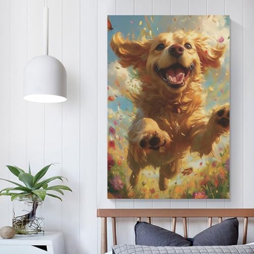 Tableau Labrador Retriever 50x75cm décoration murale salon - 5