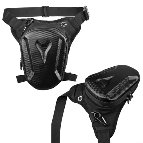 Gettimore Bolsa multifuncional para piernas de motocicleta, funda rígida de EVA, bolsa de muslo, equitación, camping, senderismo, uso diario, color negro