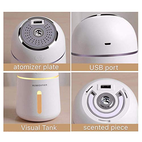 G-Jack Humidifiers,Usb Power Supply 330Ml Ultrasonic Cool Mist Humidifiers For Bedroom, Portable Mini Usb Humidifier, For Desktop Office With Fan, Led Light, Quiet Operation (Blue) #TOP7