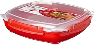 Sistema Microwave Large Plate | 1.3 L | Microwave Container | BPA-Free | Red/Clear