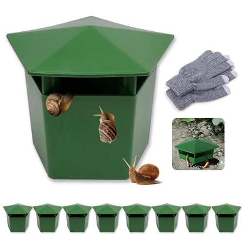 Schneckenfalle,8er-Set Schnecken Fallen für den Garten,Plastik-Bierschneckenfallen,Wiederverwendbare Nacktschnecken Falle,Freundliche Schneckenfänger hilft, Ihre Pflanzen vor Schnecken zu schützen