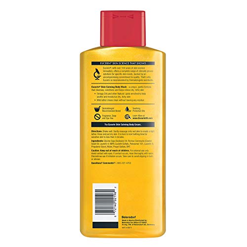 Eucerin Skin Calming Body Wash - Cleanses And Calms To Help Prevent Dry, Itchy Skin - 8.4 Fl. Oz. Bottle #TOP1