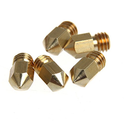 Cctree 10Pcs 3D Printer Nozzles,5 Different Size 0.2Mm, 0.4Mm,0.6Mm,0.8Mm,1.0Mm Mk8 Extruder Nozzle For Makerbot Creality Cr-10/Cr-10 V2/10S/S4/S5, Ender 3/Ender 3 V2/Ender 3 Pro/Ender 5 Pro/Plus #TOP1