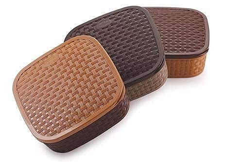 Image of Multipurpose Plastic Masala Box for Kitchen Royal, Spice Boxes for Kitchen, Rangoli /Spice /Masala Dabba Container 7 Compartments (Square)