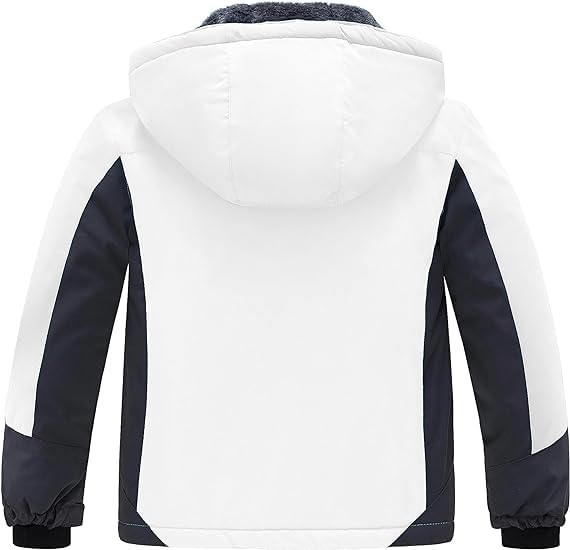 Wantdo Giacca da sci da ragazza impermeabile giacca da neve calda cappotto invernale antivento giacca isolante in pile giacca da snowboard da montagna