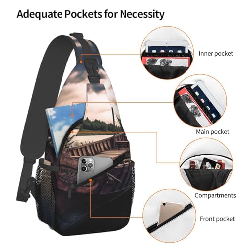 Bolso pequeño cruzado para pecho unisex miniatura 4