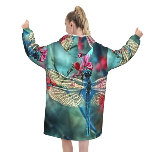 Couverture à capuche libellule pour vos soirées télé cocooning au chaud - 3