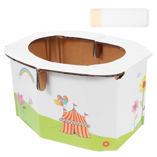 Hohopeti Infant Foldable Toilet Portable Paper Potty Compact Travel Closestool for Boys and Girls
