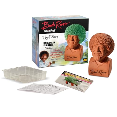 Chia Pet Bob Ross with Seed Pack, Decorative Pottery Planter, Easy to Do and Fun to Grow, Novelty Gift, Perfect for Any Occasion by Chia - Image 4