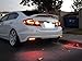 iJDMTOY Red Lens 60-SMD LED Bumper Reflector Lights Compatible With 2013-2015 Honda Civic Sedan, Function as Tail, Brake & Rear Fog Lamps