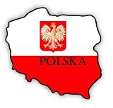 Auto Aufkleber, Car Sticker Polska Polen, Poland. Konturgeschnitten. (ca. 11 cm)