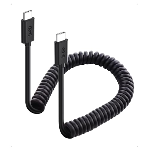 Cable Matters Coiled USB C to USB C Cable 1-4 Feet, Up to [60W Charging, 480Mbps Data Transfer...