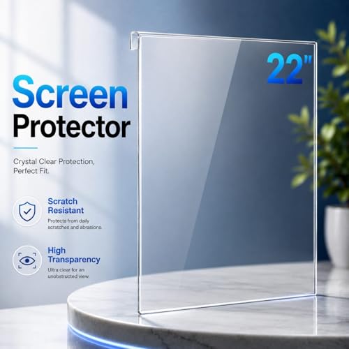 Image of ULTRAMAC 22 inch Vertical 3mm Acrylic TV Screen Guard | 9H Hardness | Scratch & Splash Resistant | ISO Certified Protection with Ultra HD Clarity
