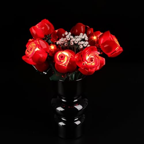 BrickSoul LED Light Kit for Lego Rose Bouquet Set 10328 - NO Blocks Included