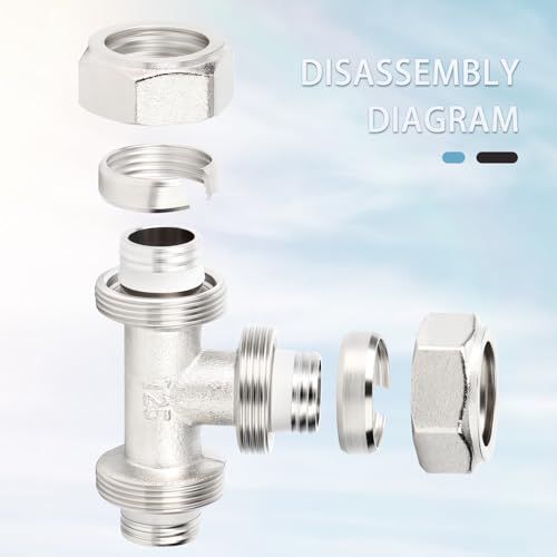 Tubo de aire comprimido con conector Tee T de 3/4 GASHER 7