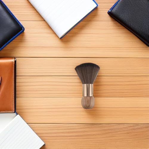 Cepillo para cuello de barbero Mikikit plumero suave de madera 5