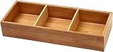 YBM Home & Kitchen 3-compartment Bamboo Organizer Tray 327