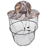 OHPHCALL Sombrero Exterior con Mosquitera Plegable para Pesca y Senderismo Protección Solar con Cuerda Transpirable Secado Rápido Camuflaje para Pesca Caza y Camping