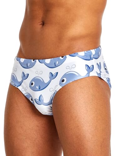 MIZOK Mens Whales Prints Swim Briefs Sexy Funny Cartoon Swimsuit Bikini Swimwear2