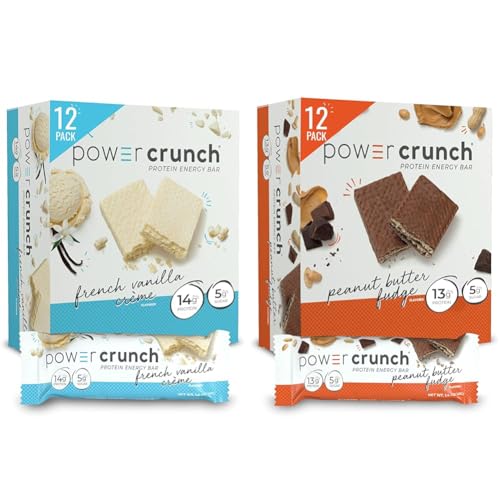 Power Crunch barras de proteína sabor French Vanilla y Peanut Butter miniatura 1
