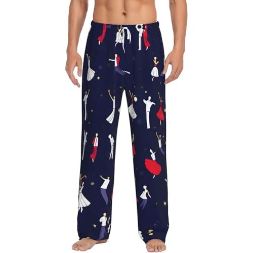 Pantalon de pyjama homme en micropolaire imprimé danse de salon EdWal
