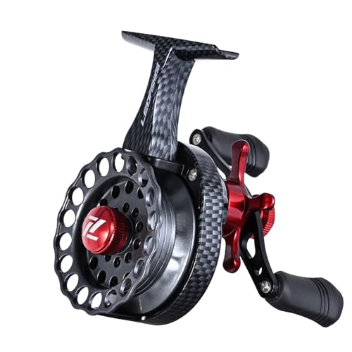 Daseeme Fishing Reel Ice Fishing Trolling Fishing Reel Left Hand/Right Hand Metal High-Stem Raft Reel Carbon Texture